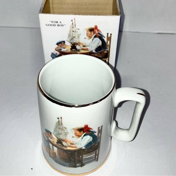 Norman Rockwell’s 1985 3 Porcelain Tankards Long John Silvers Collectibles VTG - Picture 4 of 16
